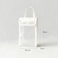 3 PCS White Wall Mounted Transparent Tissue Storage Bag Waterproof Hanging Holder with Adhesive Hook
