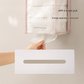 3 PCS White Wall Mounted Transparent Tissue Storage Bag Waterproof Hanging Holder with Adhesive Hook