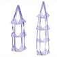 Purple 3-Layer + 4-Layer Hanging Mesh Storage Bag Set for Balls Toys and Sports Gear