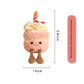 Khaki Cute Birthday Cake Plush Toy Strawberry Layered Cake Pillow Birthday Gift