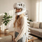120CM White Funny Dinosaur Skeleton Plush Headwear – Quirky Bone Fossil Plushie Hat & Huggable Doll for Party Costumes and Birthday Gifts