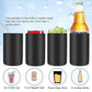 3-in-1 Beer Bottle Insulated Tumbler and Can Cooler with Bottle Opener – Double Wall Stainless Steel Soda Can Insulator & Holder for Car Outdoor Beverage Storage, 12oz Dark Blue