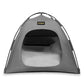 Grey All-Weather Portable Pet Tent with Dual-Sided Cushion & Insect-Proof Mesh – S Size 40 x 40 x 35 cm, Waterproof & Sun-Proof Outdoor Four Corner Dome Kennel for Dogs & Cats Travel Camping