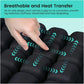Dark Grey Portable 3D Aircell Travel Inflatable Seat Cushion with Built-in Pump – 36 Airbags Ergonomic Pressure Relief Pad with Lycra Cover & Non-Slip Base for Office Car Flight Long Sitting
