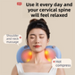 Blue Wireless Rechargeable Cervical & Lumbar Massager Pillow with 4 High/Low Massage Points, 42°C Constant Heat, 3 Speeds and Adjustable Strap – Multifunctional Shiatsu Back Massage Cushion for Neck Waist Shoulder Relief