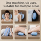 Blue Wireless Rechargeable Cervical & Lumbar Massager Pillow with 4 High/Low Massage Points, 42°C Constant Heat, 3 Speeds and Adjustable Strap – Multifunctional Shiatsu Back Massage Cushion for Neck Waist Shoulder Relief