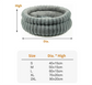 White Plush Round Pet Bed with Gap Entry & Removable Cushion S Size - Thickened Warm Anti Slip Cats and Dogs Donut Nest for All Seasons, Cozy and Soft Sleeping Bed for Home Use, S Size 40*40*15CM
