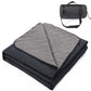2-in-1 Winter Camping Warmth Kit with Carry Bag:  210 * 75cm Navy Blue Portable Waterproof Warm Sleeping Bag and 200 * 140cm Large Black Double Layer Waterproof Fleece Camping Blanket for Hiking Travel Indoor Outdoor Use