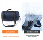 2-in-1 Winter Camping Warmth Kit with Carry Bag:  210 * 75cm Navy Blue Portable Waterproof Warm Sleeping Bag and 200 * 140cm Large Black Double Layer Waterproof Fleece Camping Blanket for Hiking Travel Indoor Outdoor Use