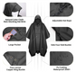 3-in-1 Grey Camping Rain Poncho / Outdoor Shelter Tarp / Ground Sheet (82.7 x 55 inch) with 2 Pairs Rain Shoe Covers - Large Backpack Coverage, Drawstring Hood and Carry Bag for Hiking Trekking Cycling Use