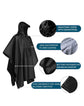 3-in-1 Grey Camping Rain Poncho / Outdoor Shelter Tarp / Ground Sheet (82.7 x 55 inch) with 2 Pairs Rain Shoe Covers - Large Backpack Coverage, Drawstring Hood and Carry Bag for Hiking Trekking Cycling Use