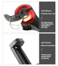 4 Pack Red Car Headrest Hook with Phone Holder for Purses Bags and 4-6.5 Inch Smartphones, Universal 360 Rotation Back Seat Storage Hook and Mobile Stand