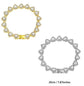 8 inch Silver-Plated & Gold-Plated Heart Rhinestone Tennis Bracelet for Women, Crystal Heart Chain Fashion Jewelry Accessories with Gift Box (2 Pack)
