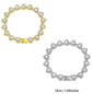 7 inch Silver-Plated & Gold-Plated Heart Rhinestone Tennis Bracelet for Women, Crystal Heart Chain Fashion Jewelry Accessories with Gift Box (2 Pack)