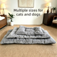 60 x 120CM Large Plush Pet Bed Mat for Dogs & Cats – Light Grey Double-Sided Soft Cushion, Breathable Moisture-Resistant Sleeping Pad for Small, Medium & Large Pets