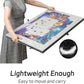 Silver Grey Foldable Anti-Slip Felt Jigsaw Puzzle Board with 6 Sorting Drawers – Lightweight 1000 Piece Puzzle Table Mat, 2-in-1 Neck-Friendly Storage Stand and Protective Cover for Unfinished Puzzle