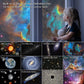 White USB Powered Galaxy Star Projector and Earth Globe Night Light with 12 HD Space Films, 1H / 2H Timer, Nebula Dynamic Rotation Effect & Adjustable Focus for Bedroom Home Decor