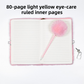 Purple Plush A5 Notebook and Pom Pom Pen Gift Box with Privacy Lock & Key - Soft Faux Fur Diary, Secure Personal Journal, Perfect Gift-Ready Stationery for Girls and Teens