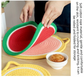 3-Piece Lemon Inspired Kitchen Heat Resistant Set with 18cm & 30cm Round Cotton Rope Woven Trivets + 1 Pair Duckbill Oven Mitt - Foldable Table Protection Mats and Black Polka Dot Cooking Gloves, Perfect for Home Baking and Cooking Lover
