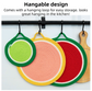 3-Piece Lemon Inspired Kitchen Heat Resistant Set with 18cm & 30cm Round Cotton Rope Woven Trivets + 1 Pair Duckbill Oven Mitt - Foldable Table Protection Mats and Black Polka Dot Cooking Gloves, Perfect for Home Baking and Cooking Lover