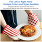 3-Piece Grapefruit Inspired Kitchen Heat Resistant Set with 18cm & 30cm Round Cotton Rope Woven Trivets + 1 Pair Duckbill Oven Mitt - Foldable Table Protection Mats and Black Polka Dot Cooking Gloves, Perfect for Home Baking and Cooking Lover