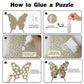 Enchanting Butterfly Wooden Jigsaw Puzzle for Adults - Creative Unique Shaped 3D Wooden Puzzle Wall Art, Parent-Child Educational DIY Craft Gift, L Size 162 Pieces 11.2 x 11"