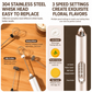 J-17 White Wireless Handheld Electric Milk Frother / Egg Beater with 2 Stainless Steel Heads, 3-Speed Stable and Anti-Splash, Typec Rechargeable
