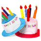 2-piece Blue Plush Birthday Cake Hat Set - Novelty Party Accessory with Matching Glasses, Fun Photo Prop