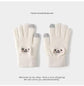 White Winter Cashmere-Like Scarf and Gloves Gift Set for Women - Solid Color Tassel Warm Neck Wrap with Touchscreen Knit Mittens, Premium Gift Box - Birthday & Holiday Present
