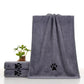 3-Pack Grey 50*100cm Pet Drying absorbent Towel for Dogs and Cats - Quick Dry Super Absorbent Microfiber Bath Towel with Paw Print Design - Large Size Grooming Towel for Pets