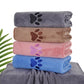 3-Pack Grey 50*100cm Pet Drying absorbent Towel for Dogs and Cats - Quick Dry Super Absorbent Microfiber Bath Towel with Paw Print Design - Large Size Grooming Towel for Pets
