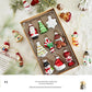 9-piece Christmas Glass Ornament Set – Santa, Snowman & Holiday Character Hanging Decorations for Christmas Tree and Festive Home Decor