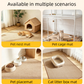 2 pcs  Grey and White Cat Feeding Station with Water Dispenser &  Slow Feeder Bowl Plus Cat Scratching Mat Set Brown 40x60cm Pet Dining and Furniture Protection Bundle