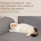 2 pcs  Grey and White Cat Feeding Station with Water Dispenser &  Slow Feeder Bowl Plus Cat Scratching Mat Set Brown 40x60cm Pet Dining and Furniture Protection Bundle