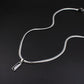 Black Zircon Bar Pendant Necklace 50cm+5cm for Men, Stainless Steel Cuban Chain Necklace, Minimalist Hip Hop Street Style Jewellery