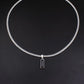 Black Zircon Bar Pendant Necklace 50cm+5cm for Men, Stainless Steel Cuban Chain Necklace, Minimalist Hip Hop Street Style Jewellery