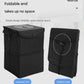 Black small size 15*17*25cm Car Trash Bin with Oxford Cloth Construction - Foldable Hanging Car Organizer, Waterproof Washable Lining, Flip Top Lid, Multi Purpose Storage Bin for Car Interior Travel and Daily Driving