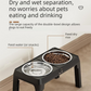 Black Adjustable Elevated Dog Bowl Stand with Stainless Steel Double Bowls, Foldable Raised Pet Feeding Station for Medium & Large Dogs, Anti-Slip Height Adjustable Food and Water Feeder