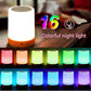 White LED Rechargeable Night Light with 16 Colors – 1200mAh Touch Bedside Lamp & Portable Ambient Lighting