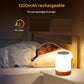 White LED Rechargeable Night Light with 16 Colors – 1200mAh Touch Bedside Lamp & Portable Ambient Lighting