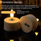 LED Rechargeable Flameless Candle Night Light Set (12 Units, with Lampshade)– USB Charging Decorative Tea Light Ambient Lighting for Christmas & Home Decor