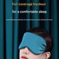 Blue Spandex Sleep Eye Mask - 360 Degree Blackout, Zero Pressure Fit, Adjustable Strap, Includes Storage Bag and Earplugs for Travel and Napping