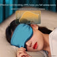 Blue Spandex Sleep Eye Mask - 360 Degree Blackout, Zero Pressure Fit, Adjustable Strap, Includes Storage Bag and Earplugs for Travel and Napping