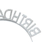 Silvery Birthday queen Rhinestone decorative headband - Alloy Letter Hair Accessory with Sparkling Crystals for Women and Girls, Party Photo Prop and Celebration Gift