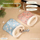 Cat Sleeping Bag - Blue Cotton Plush 40 x 50 cm Cosy Cave Bed with Wraparound Warmth, Soft Pet Nest for Indoor Cats and Small Dogs