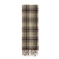 Striped Wool-Blend Beanie & Plaid Fringed Scarf Set — Soft Knit Hat (36 x 26 cm) and Oversized Shawl (200 x 65 cm); A Must-Have for Christmas and Cold Weather