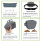 Black Silicone Dog Training Treat Pouch with Adjustable Waist Belt Hands-Free Pet Reward Bag for Outdoor Walks