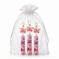 3 Pack Pink 5ml Portable Perfume Atomizer Keychain Butterfly Charm Floral Refillable Travel Spray Bottle Set - Same Design