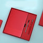 Red Luxury A5 Notebook and Pen Gift Set Business Journal Office Writing Diary Executive Stationery Present Box with Gift Bag
