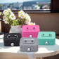 Pink Lockable Metal Cash Box with Coin Slot Portable Money Storage Box Small Savings Bank Key Lock Cash Holder Organiser for Coins Notes Home Office Use 115x85x58mm